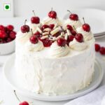 Cream Round Shape White Forest Cake