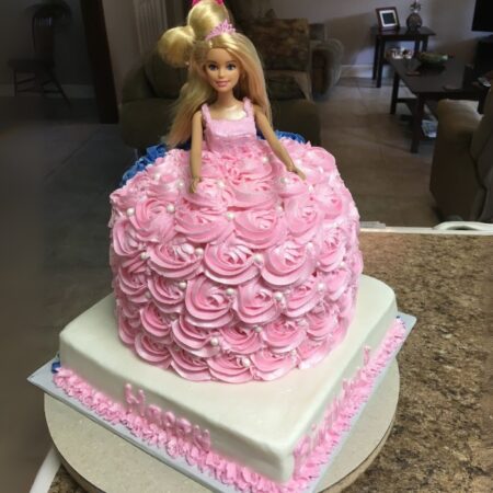 Floral Path Pineapple Barbie Cake