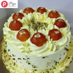 Gulab Jamun Fusion Vanilla Cake