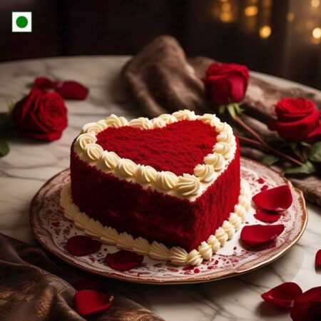 Hearts Love Red Velvet Cake