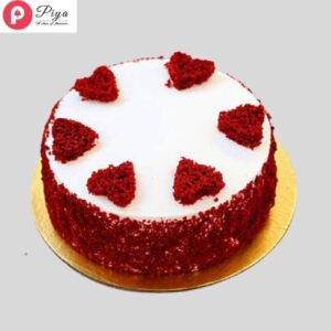 Hearts Red Velvet Cake