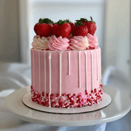 In Love Strawberry Cake