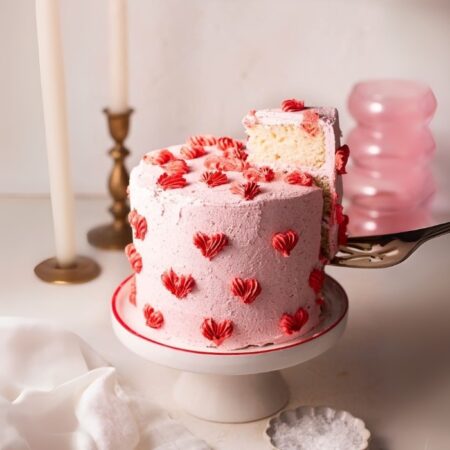 Little Hearts Strawberry Cake