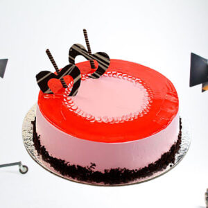 Red Glaze Strawberry Cake