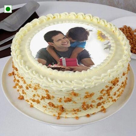 Round Photo Butter Scotch Cake