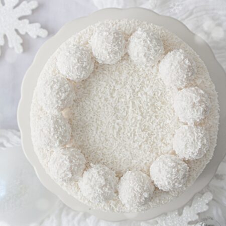 Tempting White Forest Cake