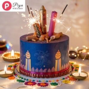 Diwali Crackers Photo Cake