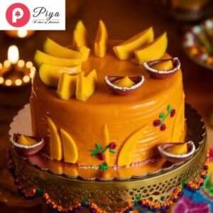 Mango Diwali Cake