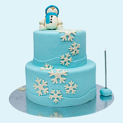 Snowman Truffle 2 Tier Cake
