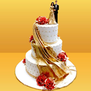 Classy Couple Wedding Cake