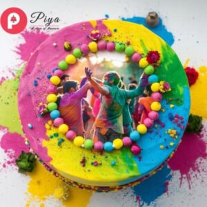 Happy Holi Photo Cake