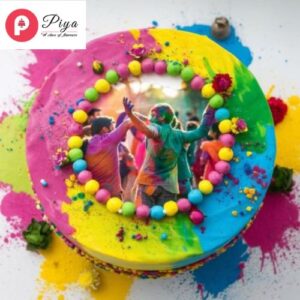 Happy Holi Photo Cake