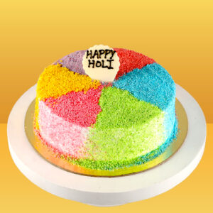 Holi Colourful Vanilla Cake