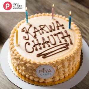 Karwa Chauth Butterscotch Treat Cake