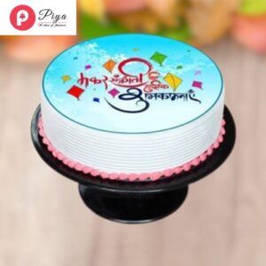 Makar Sankranti poster cake