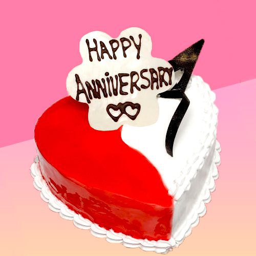 Strawberry Vanilla Anniversary Cake