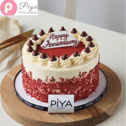 Red Velvet Anniversary Cake | Love Delight | Piya Cakes