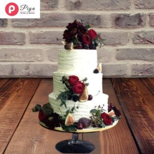 flowers creamy cake