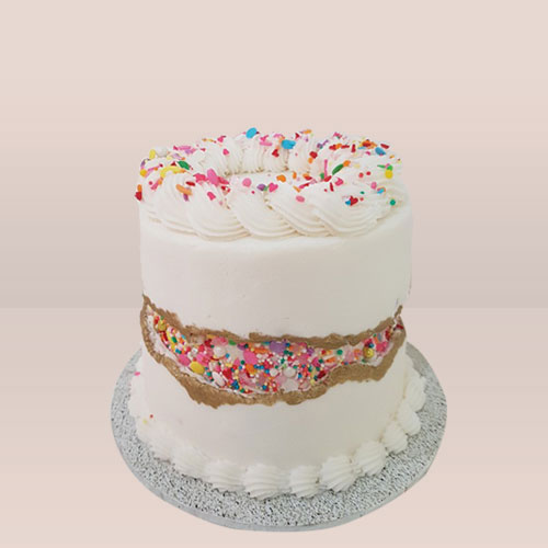 Creamy Fault Line Cake