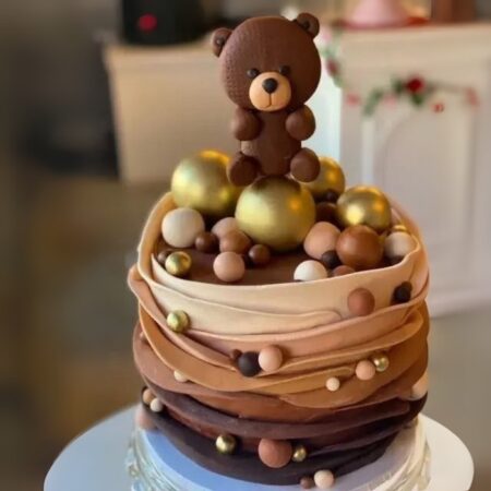 Delicious chocolaty teddy cake