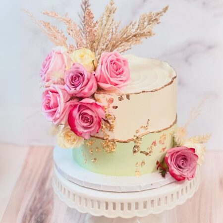 Floral Faultline Cake