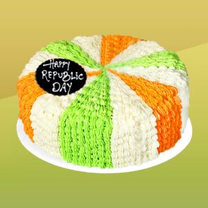 Tri Color Republic Day Vanilla Cake