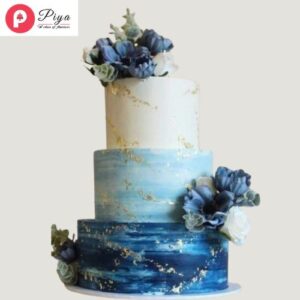 Blue Marble Effect Cake