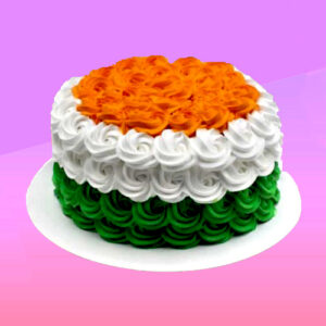 tricolor floral cake
