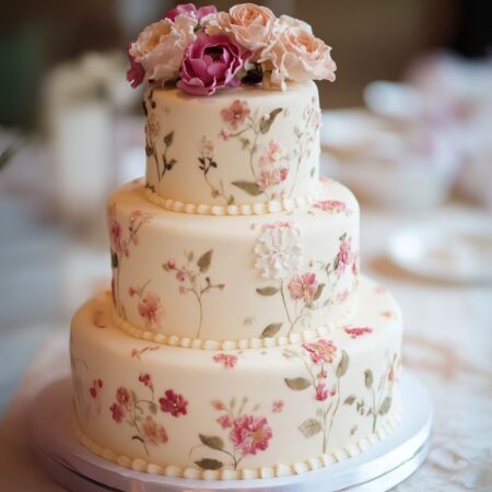 3 Tier Hand  Painting Cake