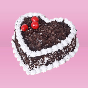 Black Forest Heart Shaped cake