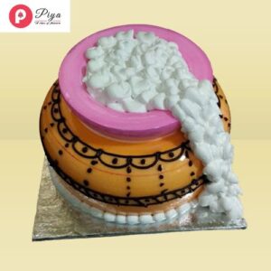 Janmashtami Matka Pineapple Cake