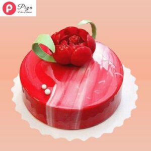 Mirror-Glazed-Red-Velvet-Cream-Cake