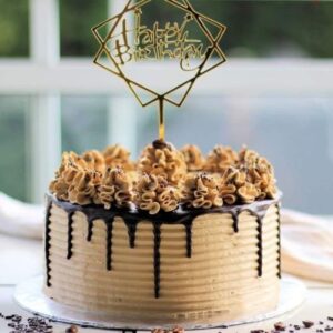 Coffee Walnut Cream Drip Cake