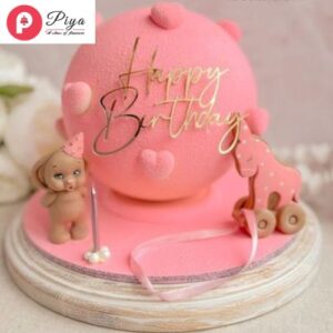 Drizzling Strawberry Pinata Cake