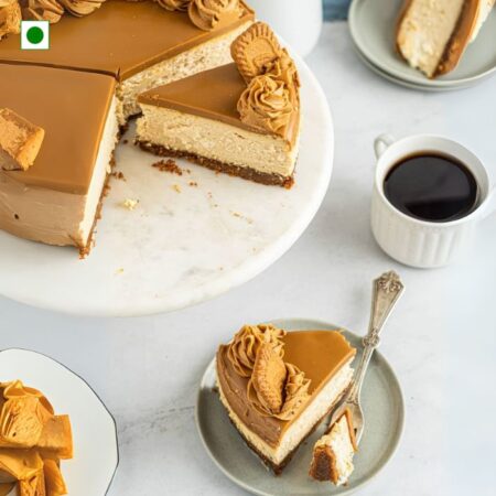 Lotus Biscoff Baked Cheesecake