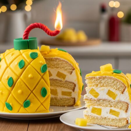 Cherry-On-Top Pineapple Bomb Cake
