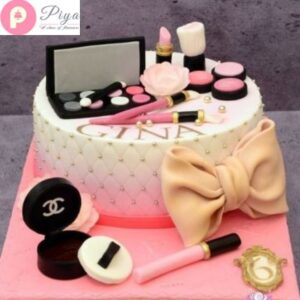 Makeup Theme Cake for Girls