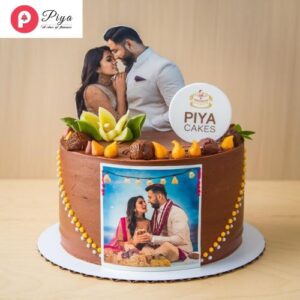 Couple’s Karwa Chauth Photo Cake