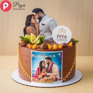 Couple’s Karwa Chauth Photo Cake