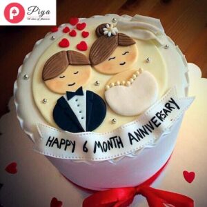 6 Month Anniversary Cake