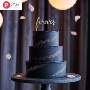 Monochrome Black Wedding Cake