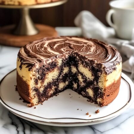 Marble Effect Chocolate Cake