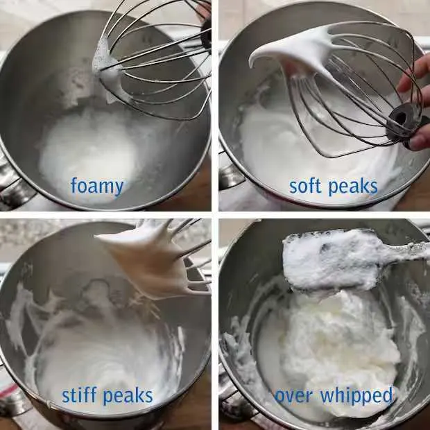 Different Stages in How to Whip Egg Whites to Stiff Peaks Perfectly Every Time
