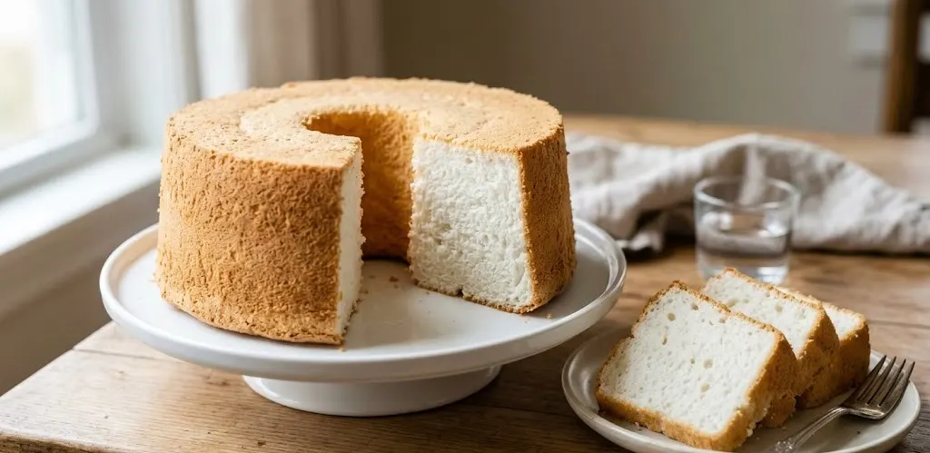 Easy Homemade Angel Food Cake Simple Serving