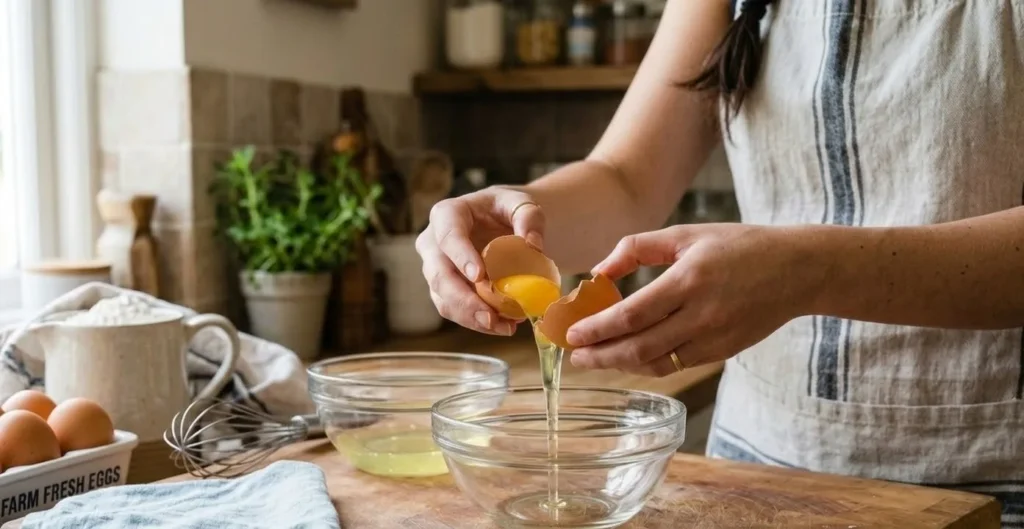 Eggshell Method in How to Separate Egg Whites Without Breaking the Yolk