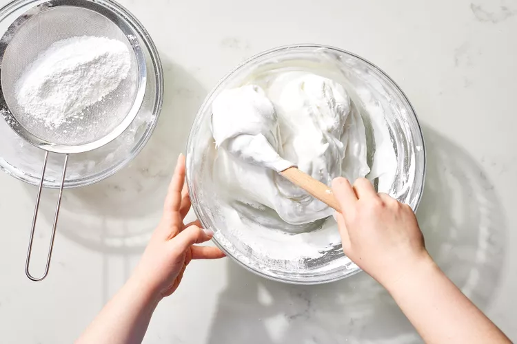 Sifting & Folding Dry Ingredients on Whipped Egg Whites